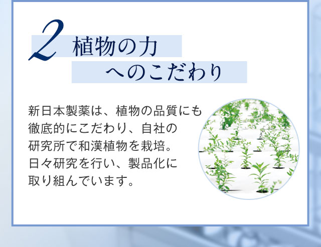2．植物の力へのこだわり