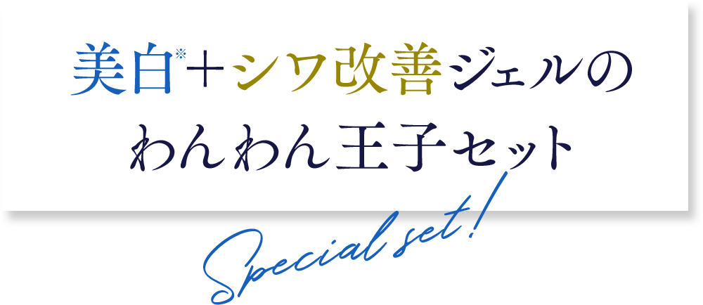 美白※＋シワ改善ジェルのわんわん王子セット