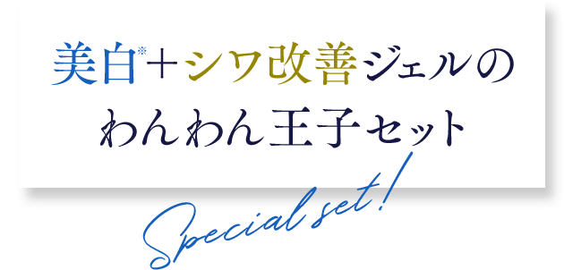 美白※＋シワ改善ジェルのわんわん王子セット